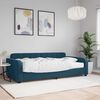 vidaXL Sof&aacute;-cama com colch&atilde;o 100x200 cm veludo azul