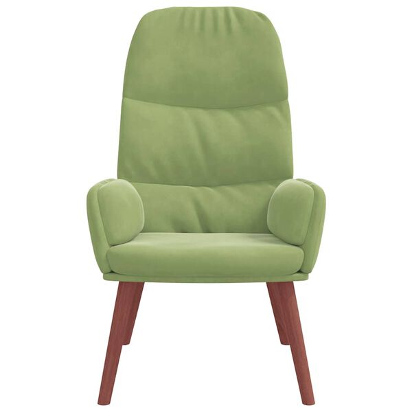 vidaXL Cadeira de descanso veludo verde-claro