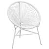 vidaXL Cadeira lua de fios para jardim vime PE branco
