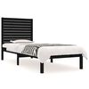 vidaXL Estrutura cama pequena solteiro 75x190 cm madeira maci&ccedil;a preto