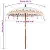vidaXL Parasol Balin&ecirc;s Creme 215 x 215 x 260 cm