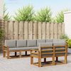 vidaXL Conjunto de Sof&aacute;s para Exterior 8 pcs Cinza Natural e Claro