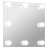 vidaXL Espelho de parede com luzes LED vidro quadrado