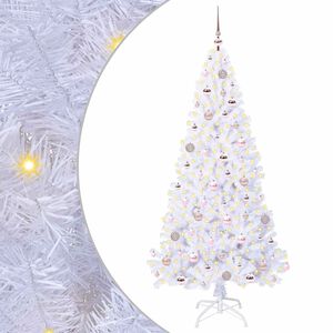 vidaXL &Aacute;rvore de Natal Artificial com 300 LEDs Branco 180 cm PVC e A&ccedil;o