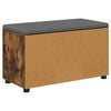 vidaXL Banco de Hall com almofada Carvalho Defumado 80 x 46 x 46 cm