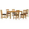 vidaXL Conjunto de sala de jantar 7 unid. Preto