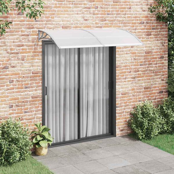 vidaXL Toldo de porta 200x100 cm PC cinzento