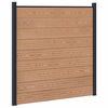 vidaXL Conjunto de Cercas 180 x 186 cm WPC e Alum&iacute;nio Castanho