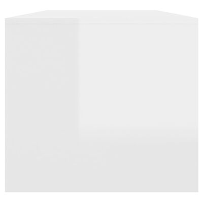vidaXL Mesa de centro 102x50x45 cm madeira processada branco brilhante