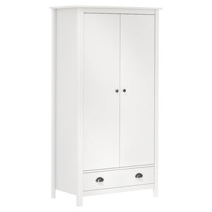 vidaXL Roupeiro 2 portas Hill 89x50x170 cm pinho maci&ccedil;o branco