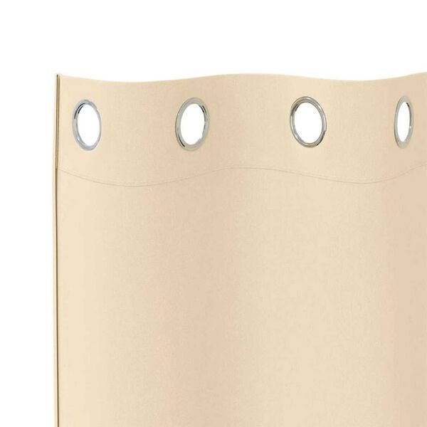 vidaXL Cortinas Blackout com Argolas 2 pcs Creme 140 x 140 cm