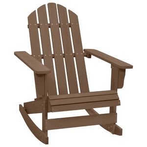 vidaXL Cadeira de baloi&ccedil;o para jardim madeira castanho
