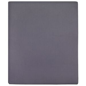 vidaXL Len&ccedil;ol ajust&aacute;vel 90x200 cm algod&atilde;o jersey antracite