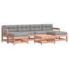 vidaXL 7 pcs conj. lounge jardim com almofad&otilde;es madeira douglas maci&ccedil;a