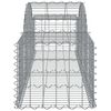vidaXL Cestos gabião arqueados 25pcs 200x50x40/60 cm ferro galvanizado