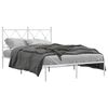 vidaXL Estrutura de cama com cabeceira 120x200 cm metal branco