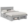 vidaXL Estrutura da Cama com cabeceira Cinza Sonoma 160 x 200 cm