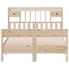 vidaXL Cama com estante sem colch&atilde;o 150x200 cm pinho maci&ccedil;o
