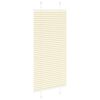 vidaXL Creme Plissada Cega 60x150 cm Largura Tecido 59,4 cm Poli&eacute;ster