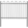 vidaXL Cerca de jardim BOXTEL com topo em arco, em a&ccedil;o, 181x120 cm, preto