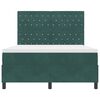vidaXL Cama Box com colch&atilde;o Verde Escuro 140 x 190 cm tecido
