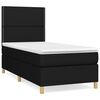 vidaXL Cama com molas/colch&atilde;o 80x200 cm tecido preto