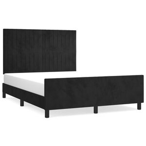 vidaXL Estrutura de cama sem colch&atilde;o 140x200 cm veludo preto