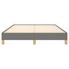 vidaXL Estrutura de cama sem colch&atilde;o 140x200 cm tecido cinzento-escuro