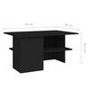 vidaXL Mesa de centro 90x60x46,5 cm contraplacado preto