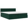 vidaXL Estrutura de cama otomana com colch&atilde;o 200x200 cm verde escuro