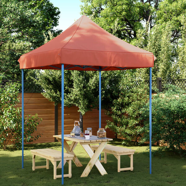 vidaXL Tenda para festas pop-up dobrável 200x200x306 terracotta