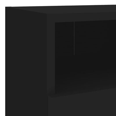 vidaXL Móvel de parede p/ TV 40x30x30 cm derivados de madeira preto