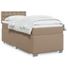 vidaXL Cama com molas/colchão 90x190 cm couro artificial cappuccino