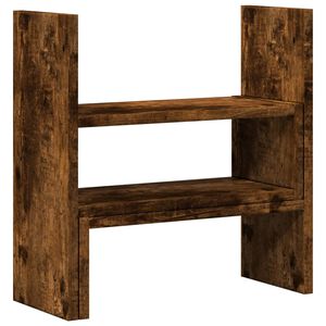 vidaXL Organizador secret&aacute;ria ajust&aacute;vel deriv. madeira carvalho fumado