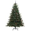 vidaXL &Aacute;rvore de Natal Artificial Verde 240 cm PVC, Metal e Pl&aacute;stico