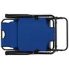 vidaXL Espreguiçadeiras dobráveis com apoios de pé 2 pcs aço azul