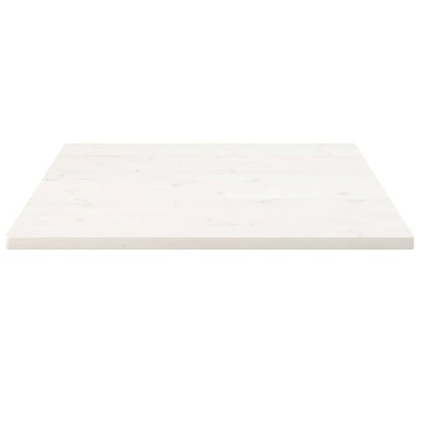 vidaXL Tampo de mesa quadrado 90x90x2,5 cm pinho maci&ccedil;o branco