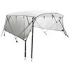 vidaXL Toldo 4 arcos Bimini paredes malha laterais 243x(230-244)x137cm