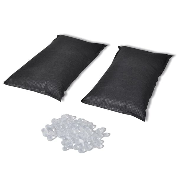 vidaXL Sacos de s&iacute;lica-gel dessecantes 2 pcs 2 kg