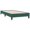 vidaXL Cama box spring c/ colch&atilde;o e LED verde-escuro 90x210 cm veludo