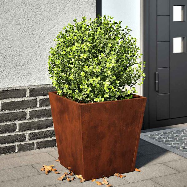 vidaXL Garden Planter 40x40x40 cm a&ccedil;o resistente &agrave;s intemp&eacute;ries