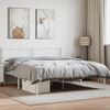vidaXL Estrutura de cama com cabeceira 140x200 cm metal branco