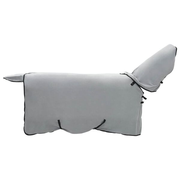 vidaXL Cobertor de Cavalo Cinza claro total e rosa Poli&eacute;ster