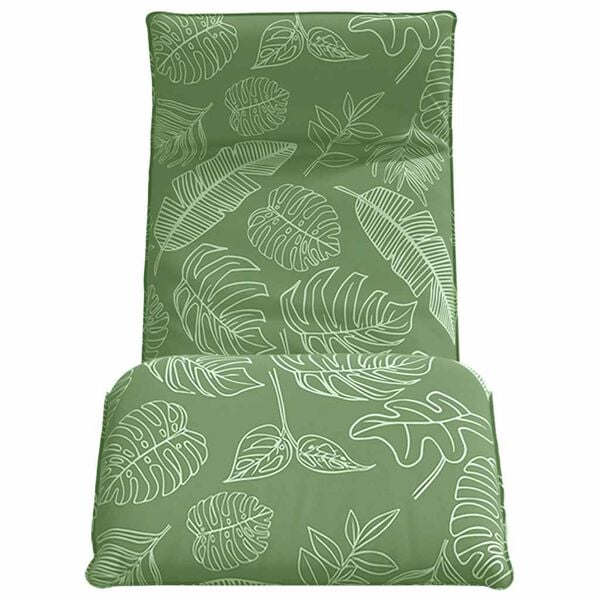 vidaXL Espregui&ccedil;adeira dobr&aacute;vel 175x54x8,5 cm Padr&atilde;o de folhas