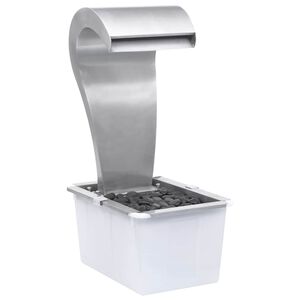 vidaXL Cascata de jardim 34x49x82 cm a&ccedil;o inoxid&aacute;vel prateado