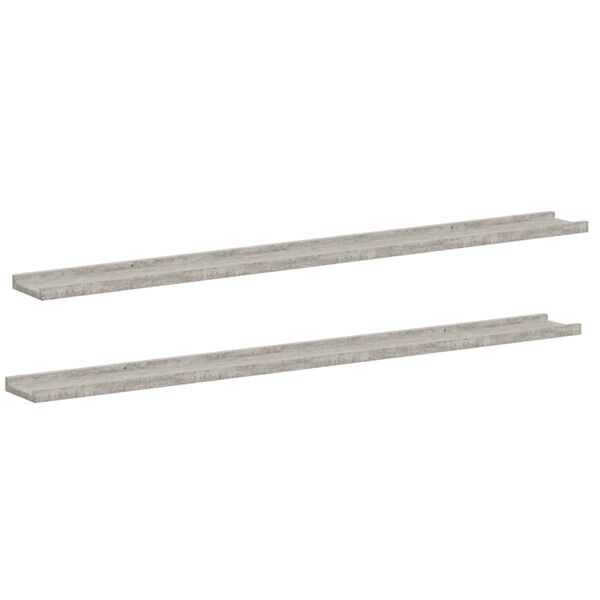 vidaXL Prateleiras de parede 2 pcs 115x9x3 cm cinzento cimento