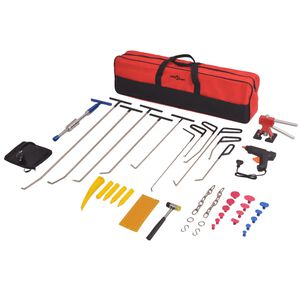 vidaXL Conjunto repara&ccedil;&atilde;o de mossas s/ repintura 50 pcs a&ccedil;o inoxid&aacute;vel