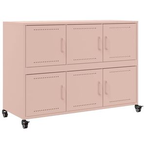 vidaXL Aparador 100,5x39x72 cm a&ccedil;o rosa
