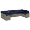 vidaXL Conjunto de Sof&aacute;s 10 unid. Cinzeto Poli&eacute;ster