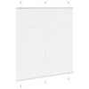 vidaXL Branco Plissada Cega 120x100cm Largura Tecido 119,4cm Poli&eacute;ster